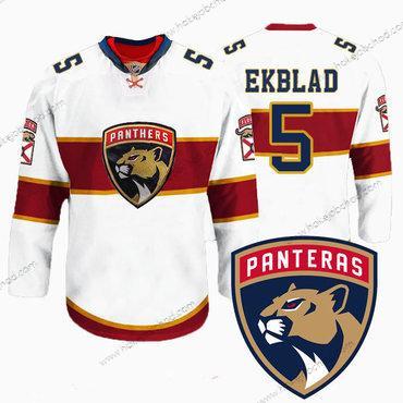 Muž Florida Panthers #5 Aaron Ekblad New Logo Reebok Bílý Premier Hráč Dres