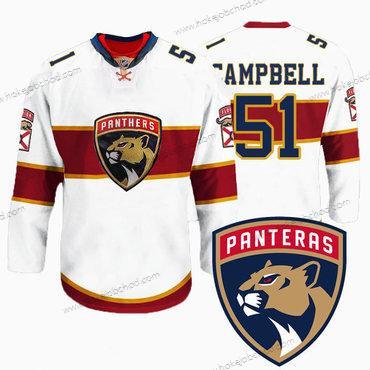 Muž Florida Panthers #51 Brian Campbell New Logo Reebok Bílý Premier Hráč Dres