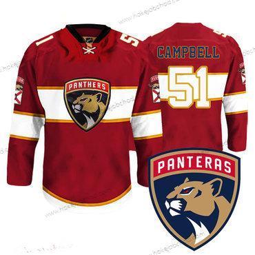 Muž Florida Panthers #51 Brian Campbell New Logo Reebok Červené Premier Hráč Dres