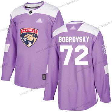 Muž Florida Panthers #72 Sergei Bobrovsky Nachový Autentické Bojuje proti rakovině Sešitý Hokejový Dres