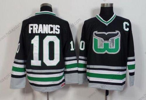 Muž Hartford Whalers #10 Ron Francis 1995-96 Černá CCM Vintage Dres