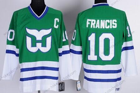 Muž Hartford Whalers #10 Ron Francis Zelená Retro CCM Dres