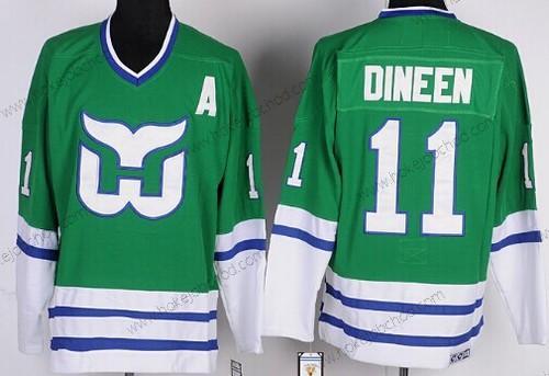 Muž Hartford Whalers #11 Kevin Dineen Zelená Retro CCM Dres