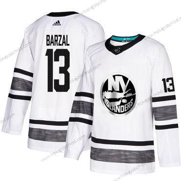 Muž Islanders #13 Mathew Barzal Bílý Autentické 2019 All-Star Sešitý Hokejový Dres