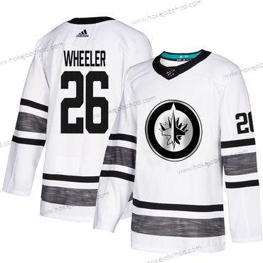 Muž Jets #26 Blake Wheeler Bílý Autentické 2019 All-Star Sešitý Hokejový Dres