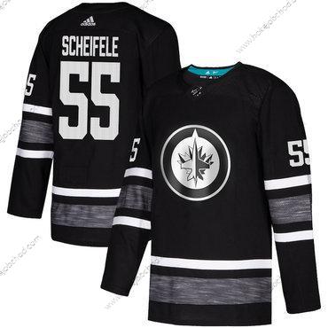 Muž Jets #55 Mark Scheifele Černá Autentické 2019 All-Star Sešitý Hokejový Dres