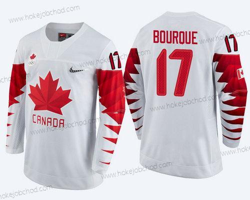 Muž Kanada Tým #17 Rene Bourque Bílý 2018 Zimní Olympics Dres