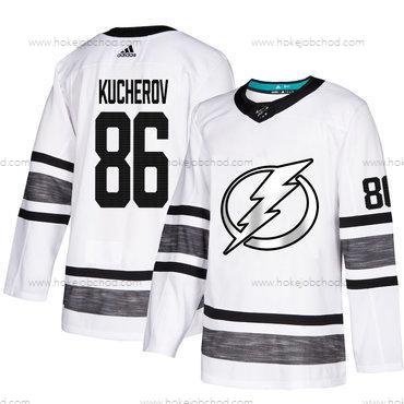 Muž Lightning #86 Nikita Kucherov Bílý Autentické 2019 All-Star Sešitý Hokejový Dres