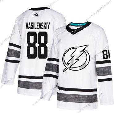 Muž Lightning #88 Andrei Vasilevskiy Bílý Autentické 2019 All-Star Sešitý Hokejový Dres