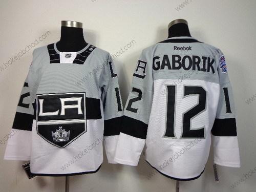 Muž Los Angeles Kings #12 Marian Gaborik 2015 Stadium Series Šedá #2 Bílý Dres