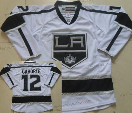 Muž Los Angeles Kings #12 Marian Gaborik Bílý Dres