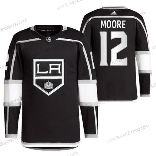 Muž Los Angeles Kings #12 Trevor Moore Černá Sešitý Dres