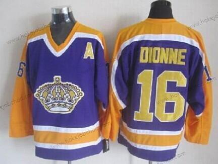 Muž Los Angeles Kings #16 Marcel Dionne Nachový With Žlutá Retro CCM Dres