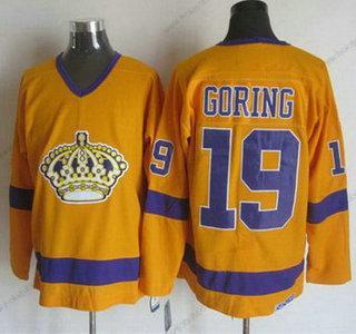 Muž Los Angeles Kings #19 Butch Goring 1970-71 Bílý CCM Vintage Dres