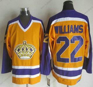 Muž Los Angeles Kings #22 Tiger Williams 1980-81 Žlutá CCM Vintage Dres