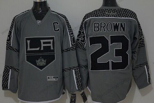 Muž Los Angeles Kings #23 Dustin Brown Charcoal Šedá Dres