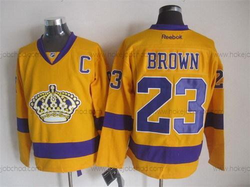 Muž Los Angeles Kings #23 Dustin Brown Žlutá Dres