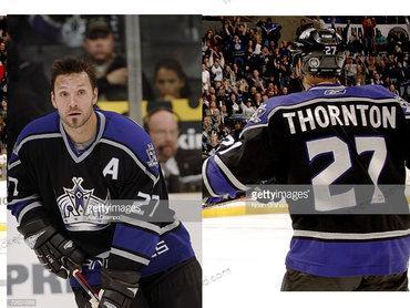 Muž Los Angeles Kings #27 Scott Thornton Černá Alternativní Dres