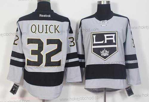 Muž Los Angeles Kings #32 Jonathan Quick Šedá Náhradní Sešitý NHL 2016-17 Reebok Hokejový Dres