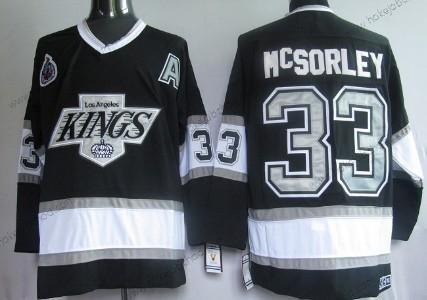 Muž Los Angeles Kings #33 Marty Mcsorley Černá Retro CCM Dres