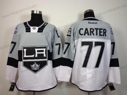 Muž Los Angeles Kings #77 Jeff Carter 2015 Stadium Series Šedá #2 Bílý Dres