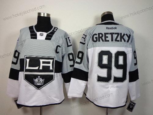 Muž Los Angeles Kings #99 Wayne Gretzky 2015 Stadium Series Šedá #2 Bílý Dres