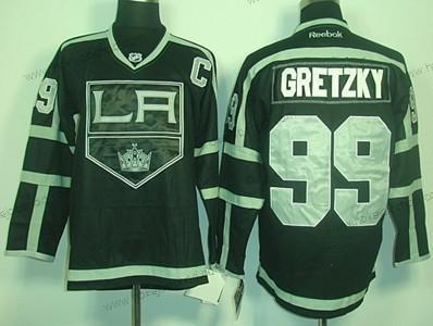 Muž Los Angeles Kings #99 Wayne Gretzky Černá Ice Dres