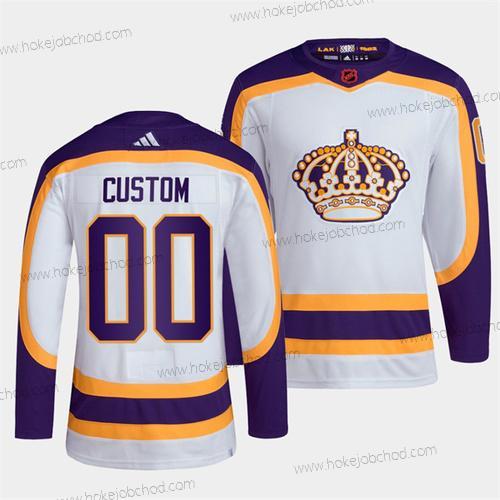 Muž Los Angeles Kings Přizpůsobené Bílý 2022 Obrácený Retro Sešitý Dres