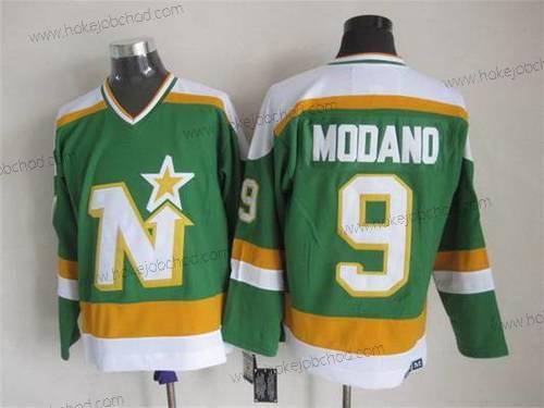 Muž Minnesota North Dallas Stars #9 Mike Modano 1978-79 Zelená CCM Vintage Dres