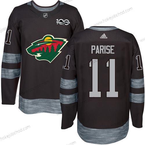 Muž Minnesota Wild #11 Zach Parise Černá 1917-2017 100th Výročí Sešitý NHL Dres