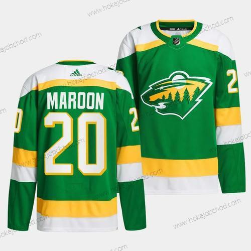 Muž Minnesota Wild #20 Patrick Maroon Zelená 2023-24 Sešitý Dres