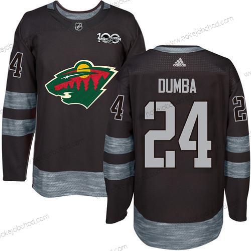 Muž Minnesota Wild #24 Matt Dumba Černá 1917-2017 100th Výročí Sešitý NHL Dres