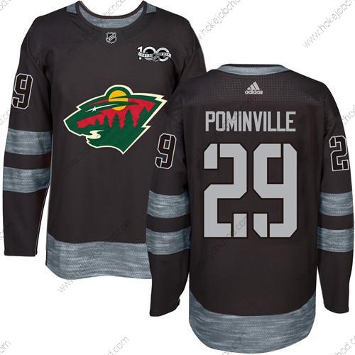 Muž Minnesota Wild #29 Jason Pominville Černá 1917-2017 100th Výročí Sešitý NHL Dres