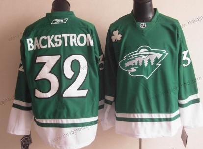 Muž Minnesota Wild #32 Niklas Backstrom St. Patrick’S Day Zelená Dres