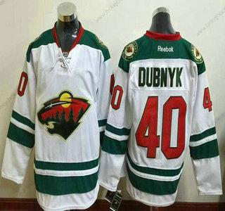 Muž Minnesota Wild #40 Devan Dubnyk Reebok Bílý Venkovní Premier Dres