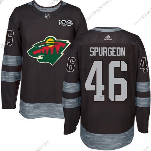 Muž Minnesota Wild #46 Jared Spurgeon Černá 1917-2017 100th Výročí Sešitý NHL Dres