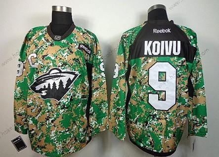 Muž Minnesota Wild #9 Mikko Koivu 2014 Camo Dres