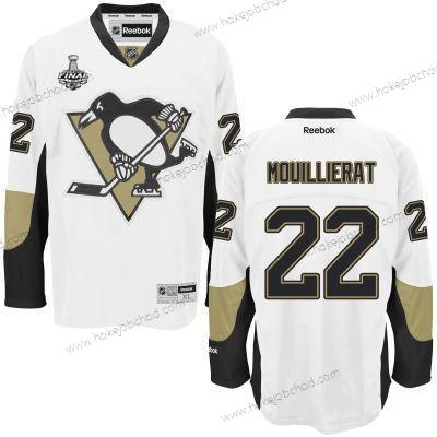 Muž Mládež Pittsburgh Penguins #22 Kael Mouillierat Bílý Venkovní 2017 Stanley Cup NHL Finals Patch Dres