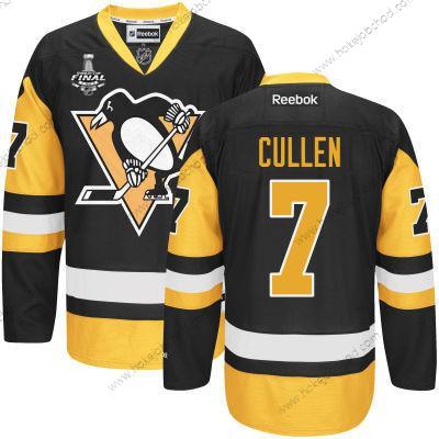 Muž Mládež Pittsburgh Penguins #7 Matt Cullen Černá With Zlato 2017 Stanley Cup NHL Finals Patch Dres