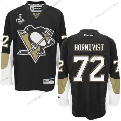 Muž Mládež Pittsburgh Penguins #72 Patric Hornqvist Černá Domácí 2017 Stanley Cup NHL Finals Patch Dres