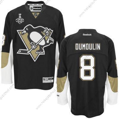 Muž Mládež Pittsburgh Penguins #8 Brian Dumoulin Černá Domácí 2017 Stanley Cup NHL Finals Patch Dres