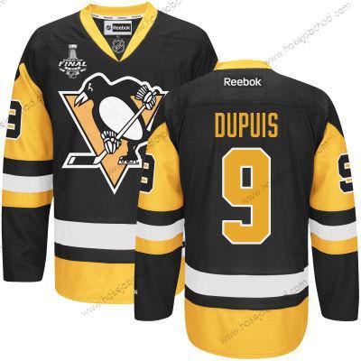 Muž Mládež Pittsburgh Penguins #9 Pascal Dupuis Černá With Zlato 2017 Stanley Cup NHL Finals Patch Dres