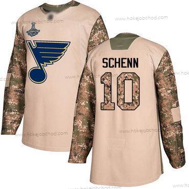 Muž Modrýs #10 Brayden Schenn Camo Autentické 2017 Veterans Day Stanley Cup Champions Sešitý Hokejový Dres