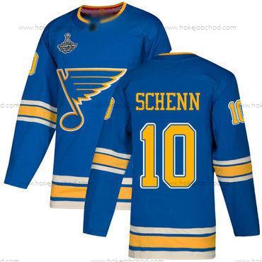 Muž Modrýs #10 Brayden Schenn Modrý Náhradní Autentické Stanley Cup Champions Sešitý Hokejový Dres