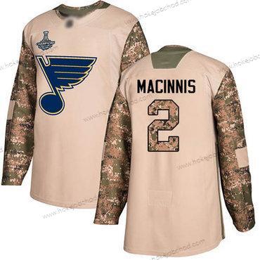 Muž Modrýs #2 Al Macinnis Camo Autentické 2017 Veterans Day Stanley Cup Champions Sešitý Hokejový Dres