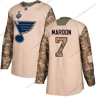 Muž Modrýs #7 Patrick Maroon Camo Autentické 2017 Veterans Day Stanley Cup Final Bound Sešitý Hokejový Dres