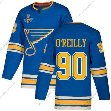 Muž Modrýs #90 Ryan O’Reilly Modrý Náhradní Autentické Stanley Cup Champions Sešitý Hokejový Dres