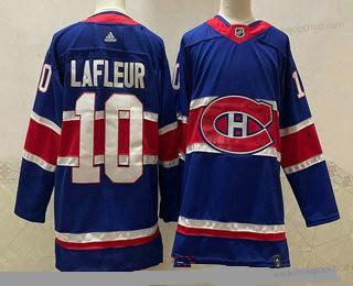 Muž Montreal Canadiens #10 Guy Lafleur Modrý 2021 Retro Sešitý NHL Dres