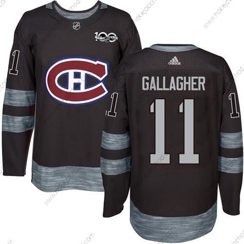 Muž Montreal Canadiens #11 Brendan Gallagher Černá 1917-2017 100th Výročí Sešitý NHL Dres