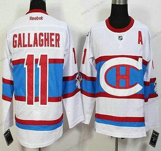 Muž Montreal Canadiens #11 Brendan Gallagher Reebok Bílý 2016 Zimní Klasický Premier Dres